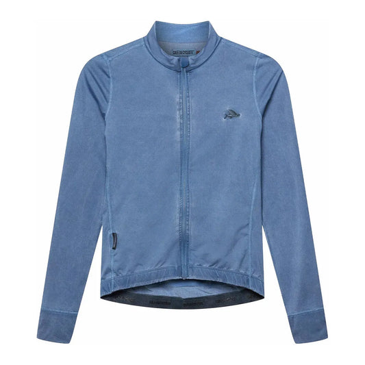 CAFÉ DU CYCLISTE Charlie Long Sleeve Jersey - Custom Dye Navy