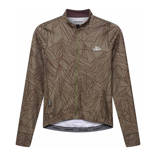 CAFÉ DU CYCLISTE Charlie Merveilles Long Sleeve Jersey - Red Moss on Carob