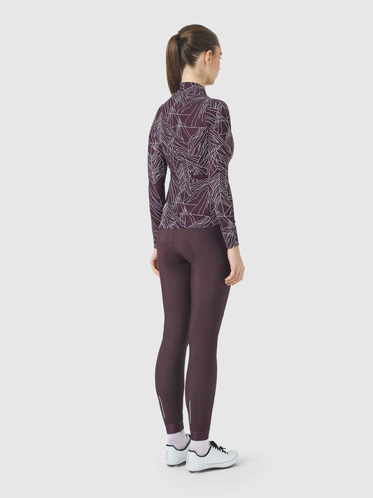 CAFÉ DU CYCLISTE Charlie Merveilles Women Long Sleeve Jersey - Pink Red Moss