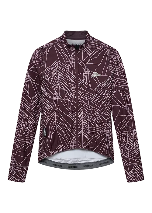 CAFÉ DU CYCLISTE Charlie Merveilles Women Long Sleeve Jersey - Pink Red Moss