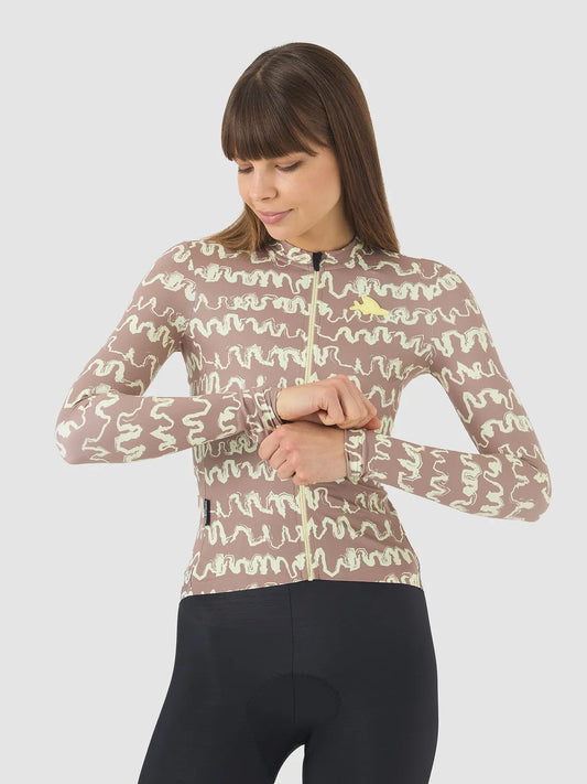 CAFÉ DU CYCLISTE Constance Women's Midweight Jersey - Naples Yellow