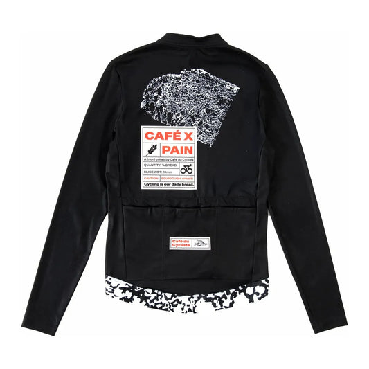 CAFÉ DU CYCLISTE Constance Pain Long Sleeve Jersey - Black