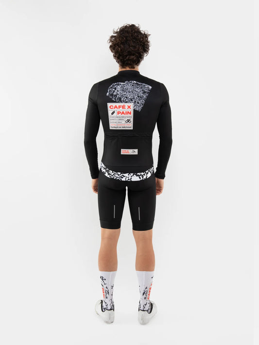 CAFÉ DU CYCLISTE Constance Pain Long Sleeve Jersey - Black