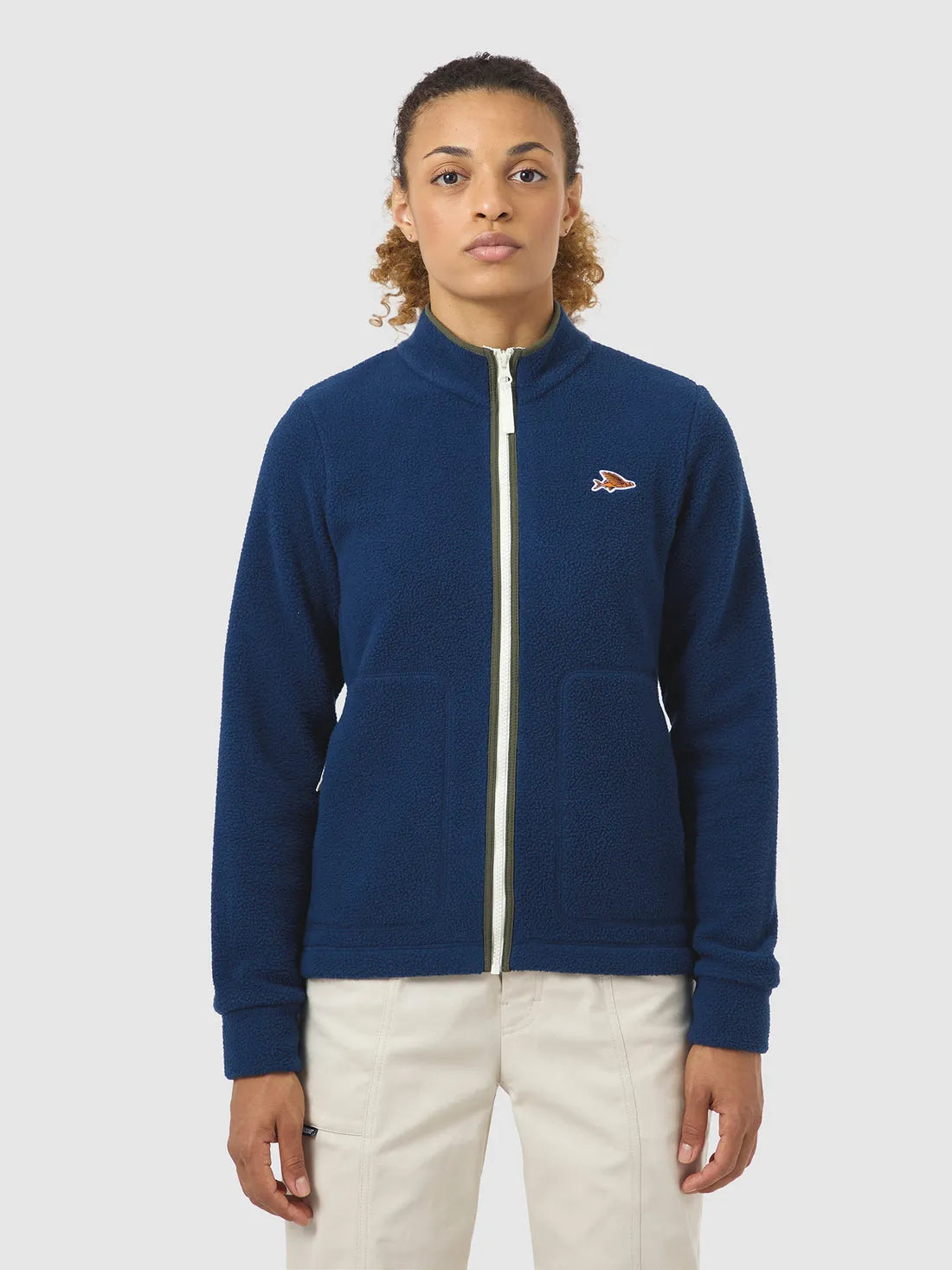 CAFE DU CYCLISTE Domitille Women Fleece Jacket - Navy