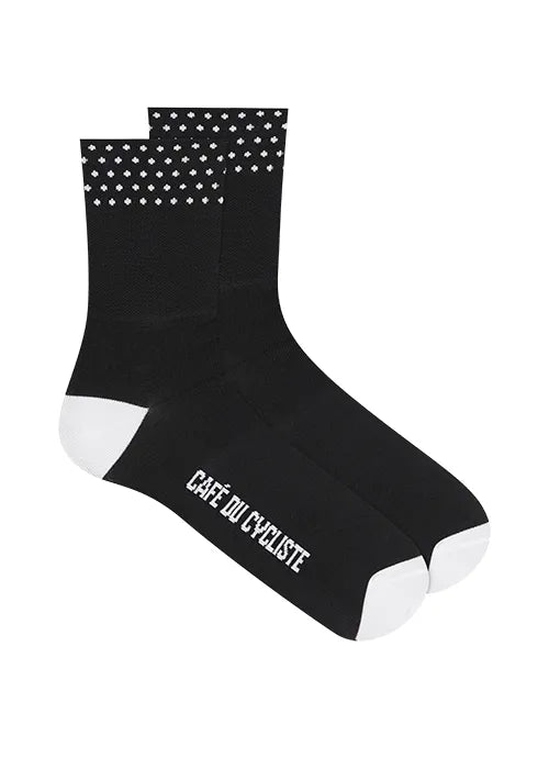 CAFÉ DU CYCLISTE Dotted Socks - Black