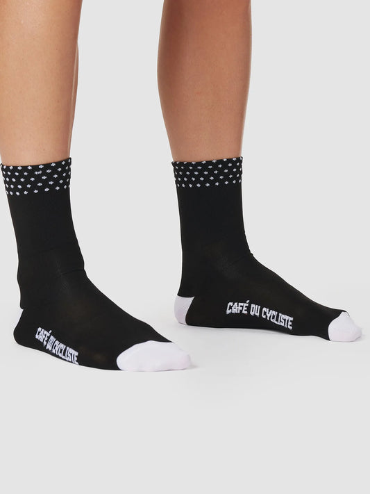 CAFÉ DU CYCLISTE Dotted Socks - Black