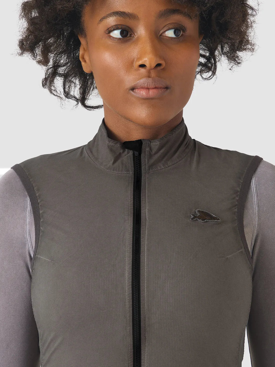 CAFE DU CYCLISTE Edith Women Gilet - Cold Dye Charcoal