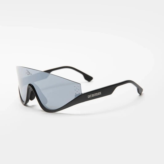CAFE DU CYCLISTE Eyewear Emile Mirrored Sports Sunglasses - Black