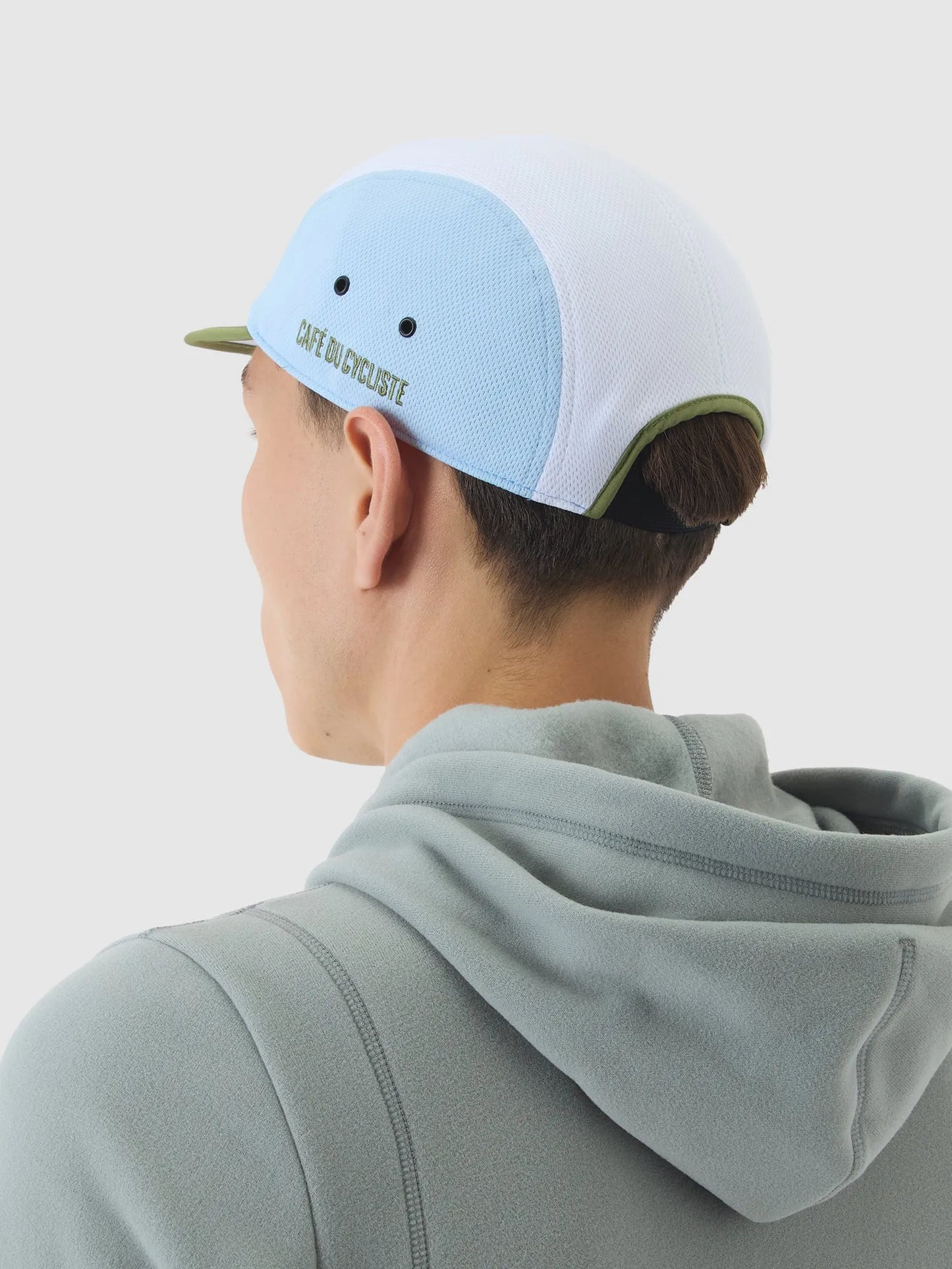 CAFE DU CYCLISTE Gravel Summer Cap - Khaki Ice Blue