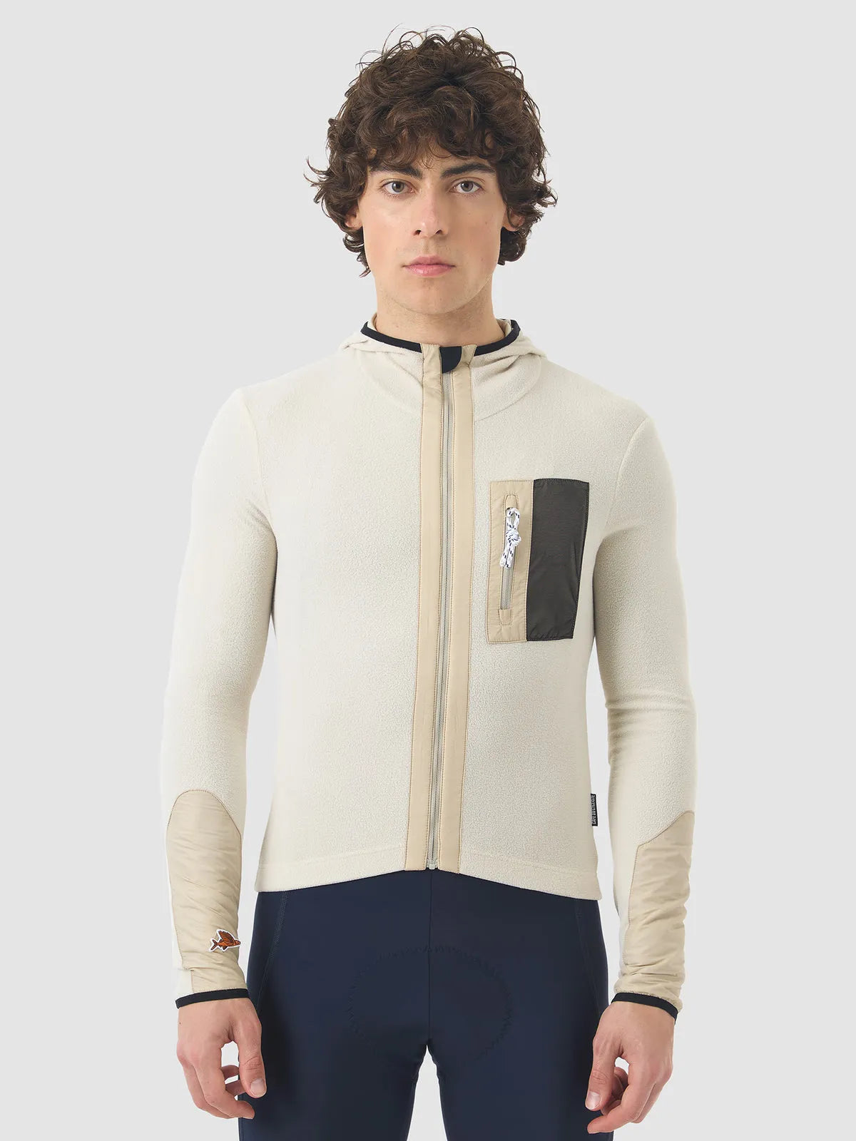 CAFE DU CYCLISTE Ingrid Men's Microfleece Jersey - Pearl Grey