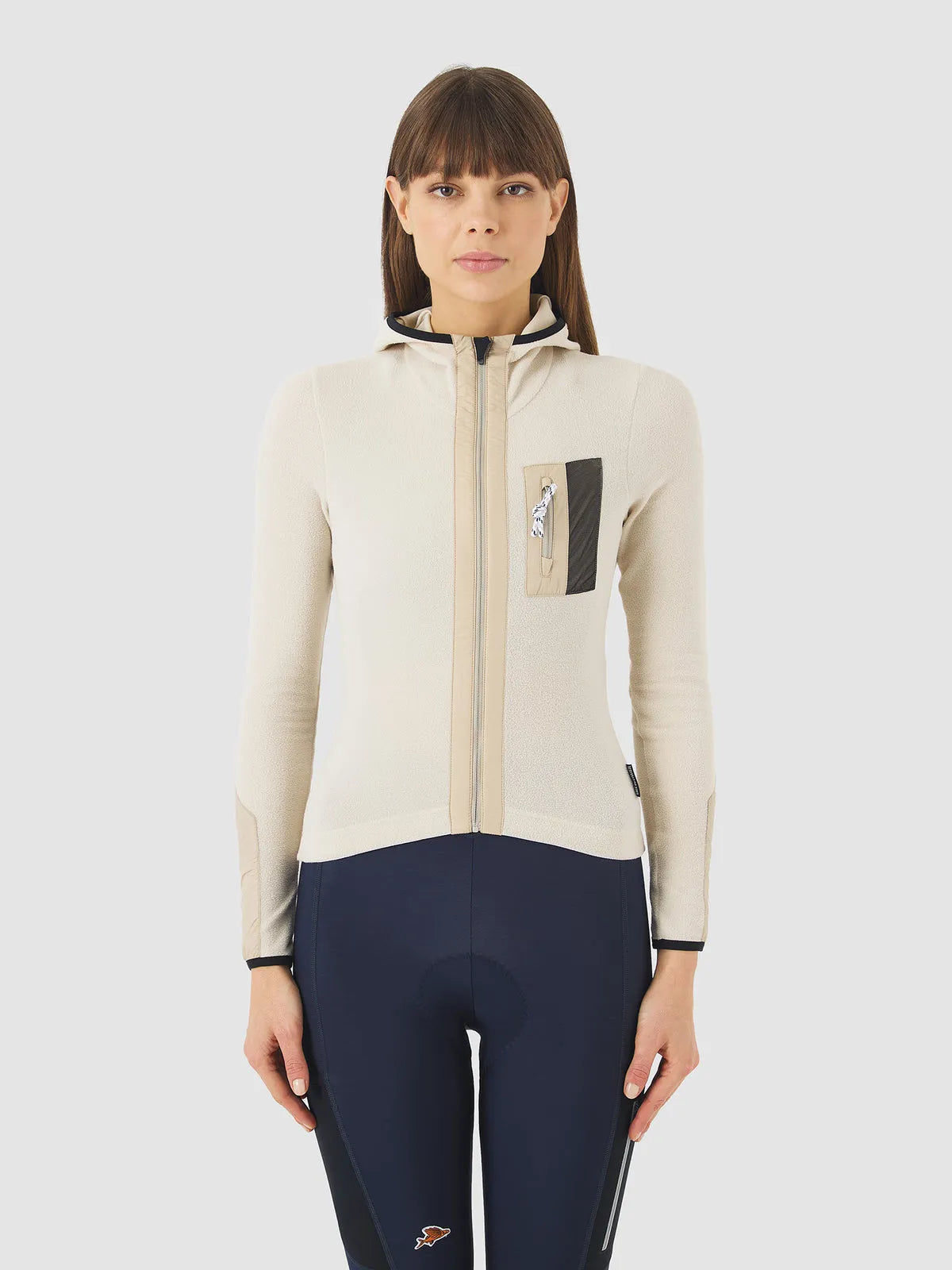 CAFE DU CYCLISTE Ingrid Women's Microfleece Jersey - Pearl Grey