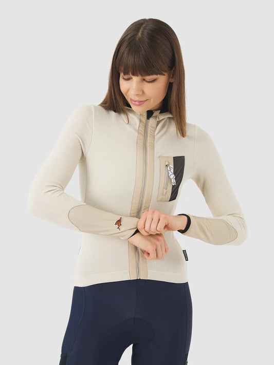 CAFE DU CYCLISTE Ingrid Women's Microfleece Jersey - Pearl Grey