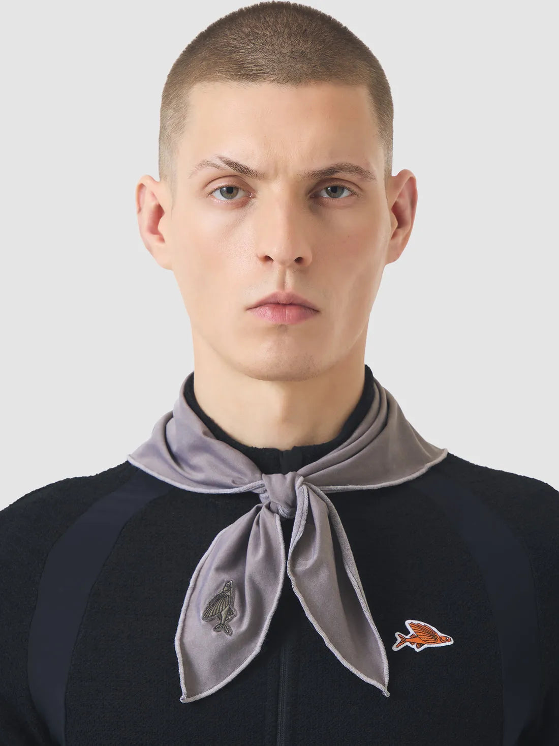 CAFE DU CYCLISTE Isaure Neck Warmer - Cold Dye Charcoal