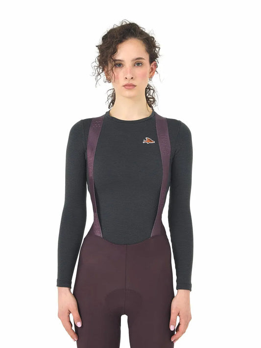 CAFÉ DU CYCLISTE Judith Long Sleeve Women Base Layer - Anthracite