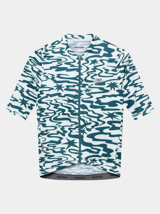 CAFÉ DU CYCLISTE Laurette Jersey - Stars Dark Sea