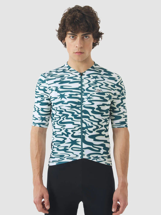 CAFÉ DU CYCLISTE Laurette Jersey - Stars Dark Sea