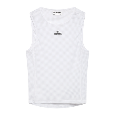 CAFE DU CYCLISTE Liliane Sleeveless Base Layer - White