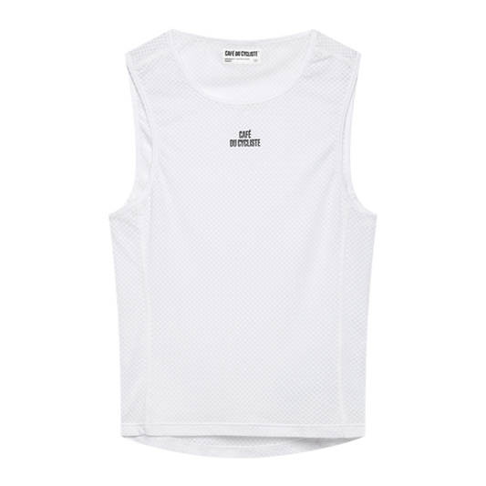 CAFE DU CYCLISTE Liliane Sleeveless Base Layer - White