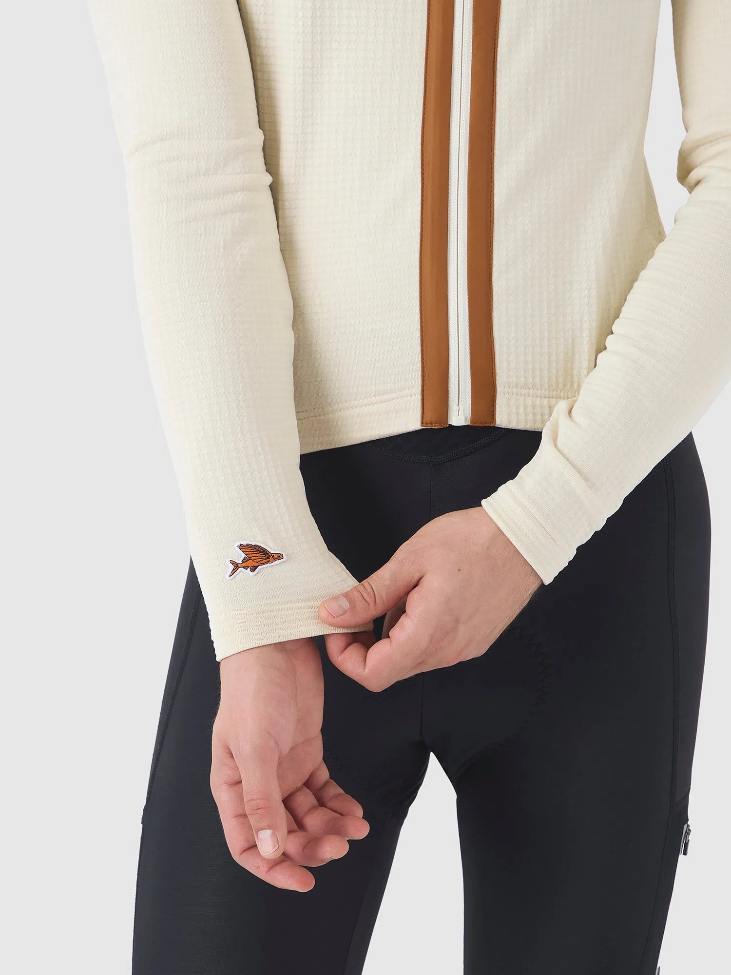 CAFE DU CYCLISTE Lorenne Audax Long Sleeve Jersey - Chalk
