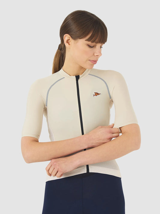 CAFE DU CYCLISTE Magda Lightweight Women Jersey - Chalk