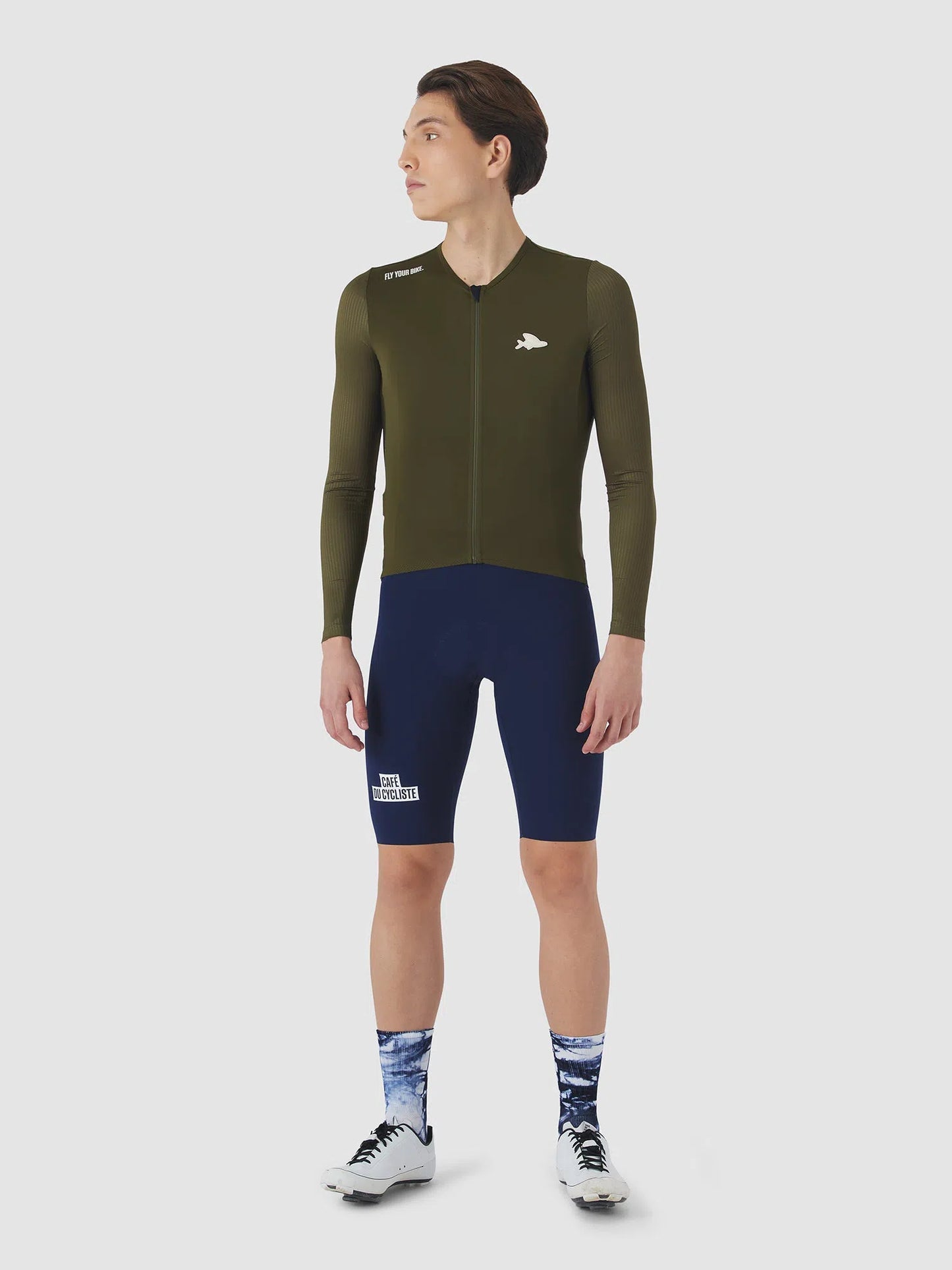 CAFE DU CYCLISTE Roxane Race Long Sleeve Jersey - Khaki