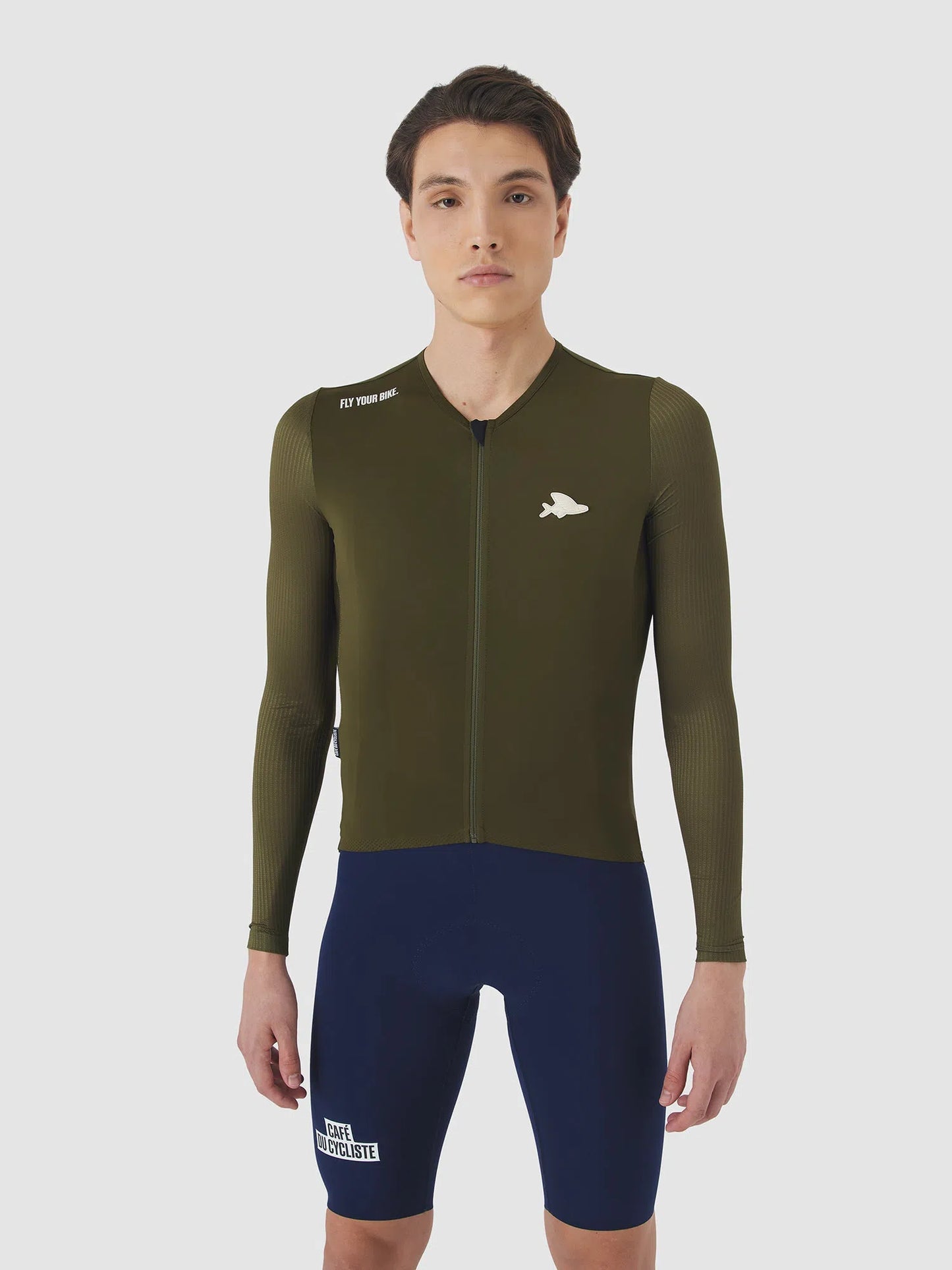 CAFE DU CYCLISTE Roxane Race Long Sleeve Jersey - Khaki