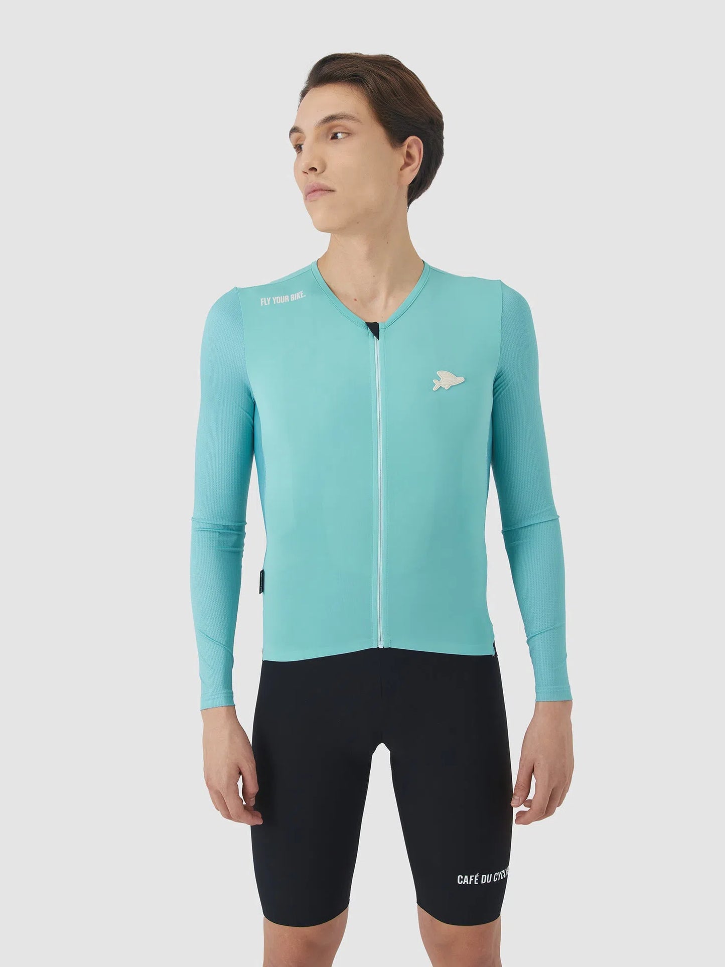 CAFE DU CYCLISTE Roxane Race Long Sleeve Jersey - Riviera Blue