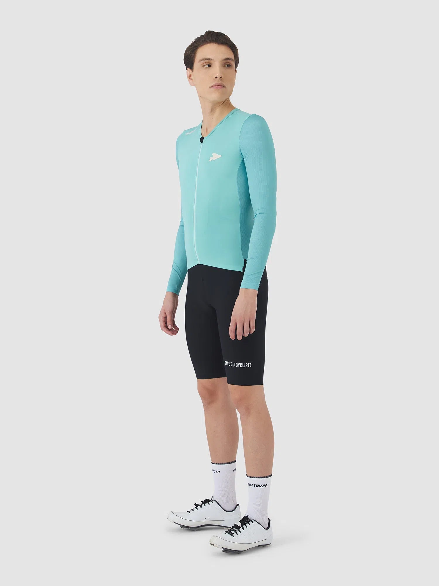 CAFE DU CYCLISTE Roxane Race Long Sleeve Jersey - Riviera Blue