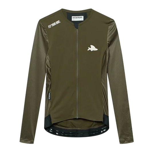 CAFE DU CYCLISTE Roxane Race Long Sleeve Women Jersey - Khaki