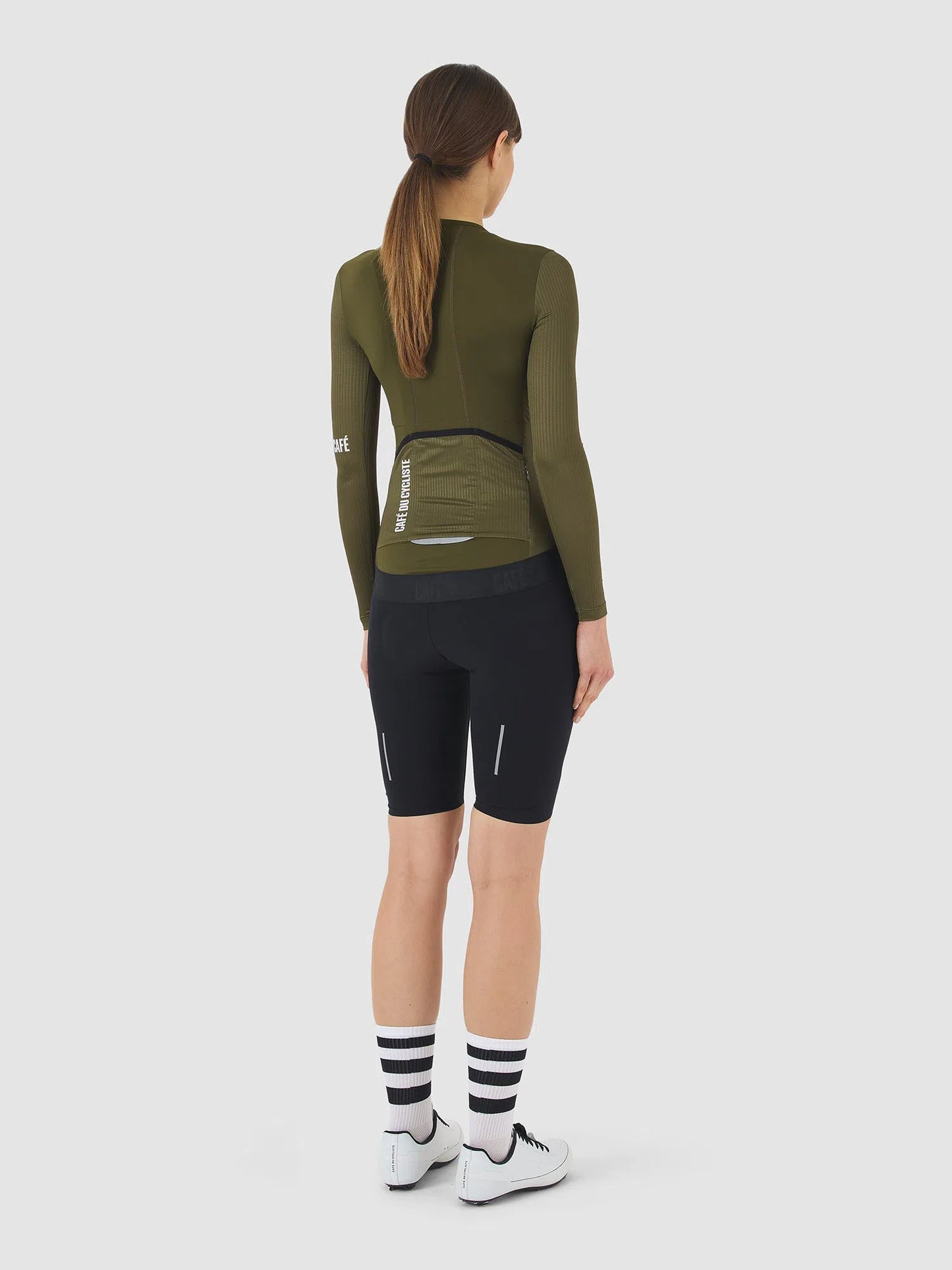 CAFE DU CYCLISTE Roxane Race Long Sleeve Women Jersey - Khaki