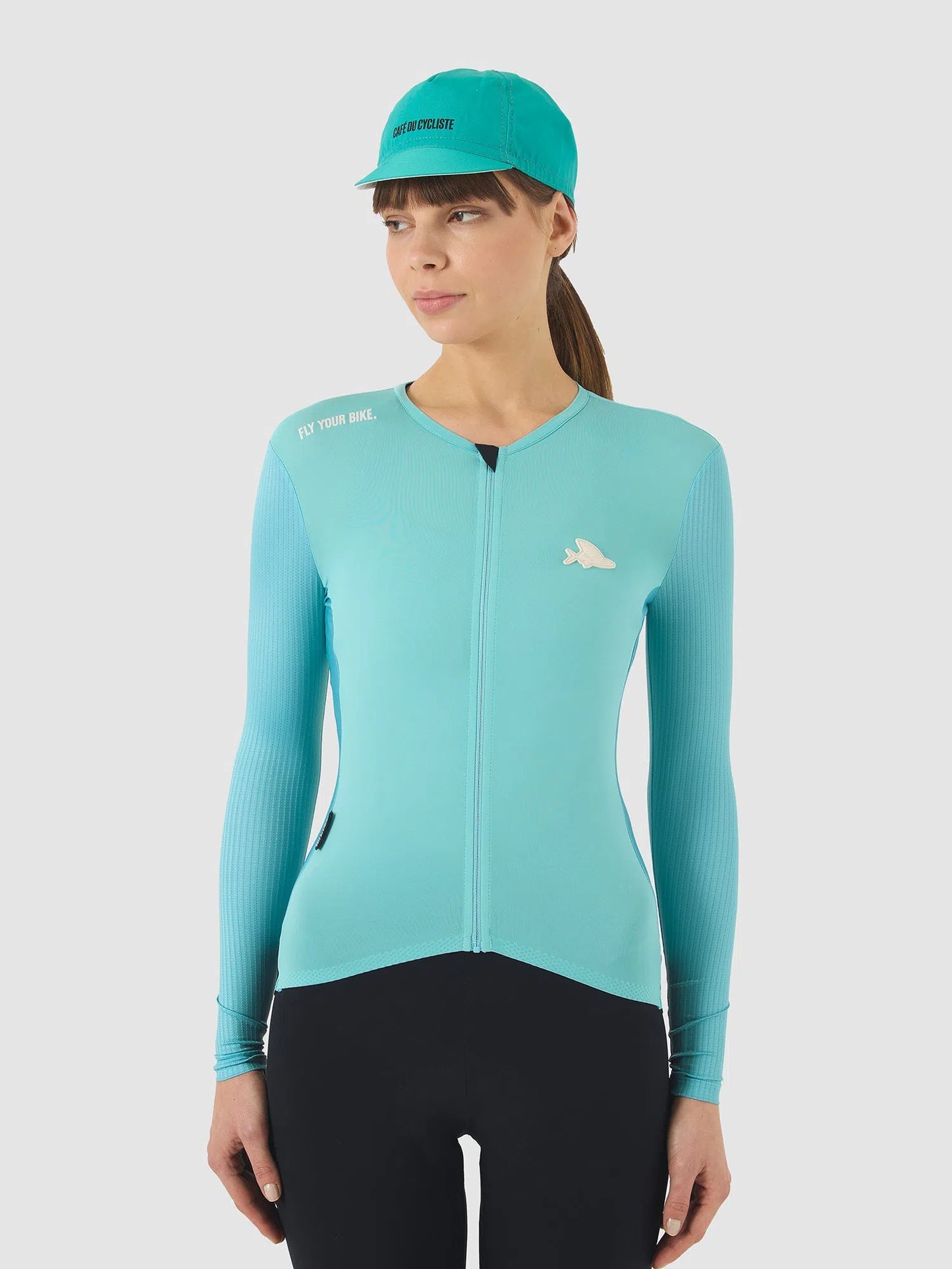 CAFE DU CYCLISTE Roxane Race Long Sleeve Women Jersey - Riviera Blue