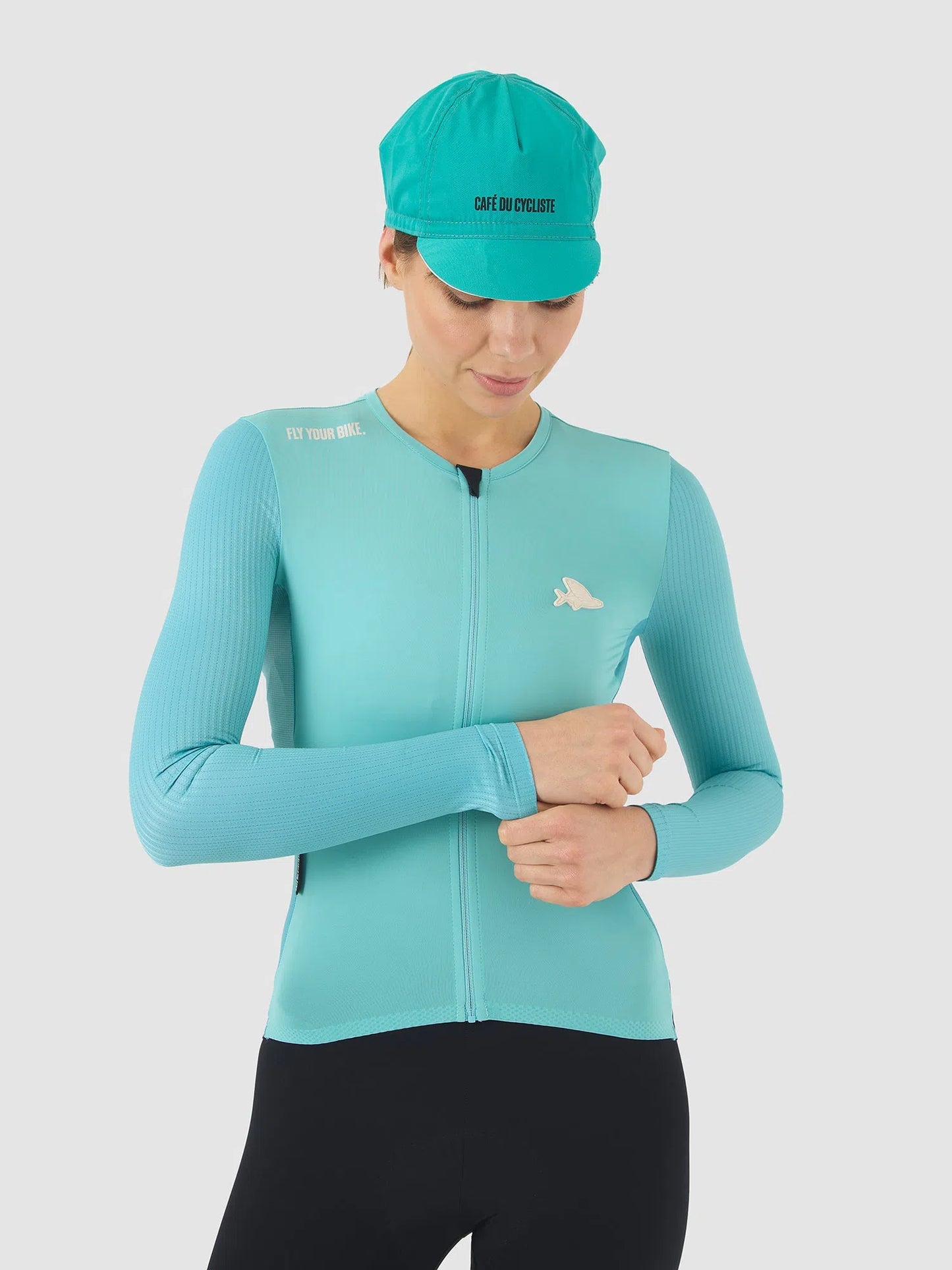 CAFE DU CYCLISTE Roxane Race Long Sleeve Women Jersey - Riviera Blue
