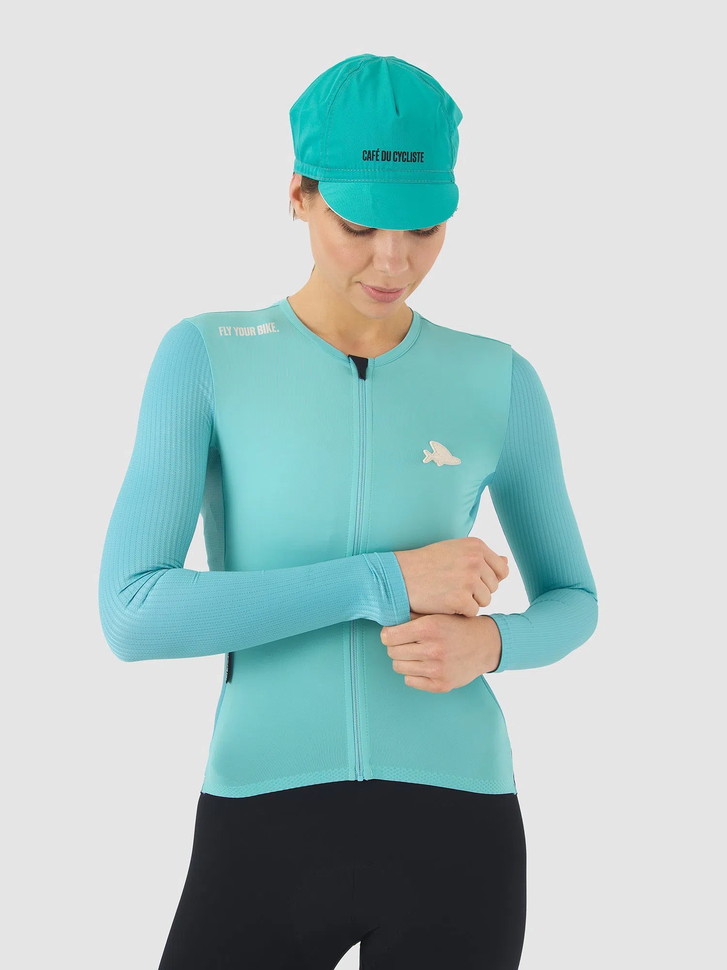 CAFE DU CYCLISTE Roxane Race Long Sleeve Women Jersey - Riviera Blue