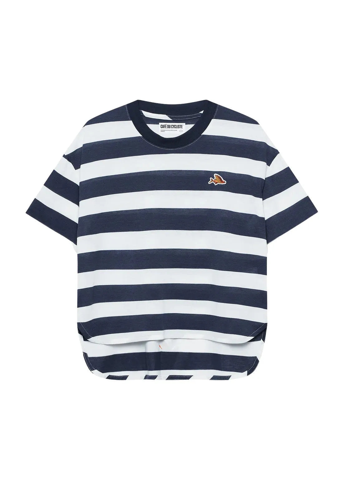 CAFE DU CYCLISTE Sandrine Women Cycling Jersey - Mariniere Navy/White