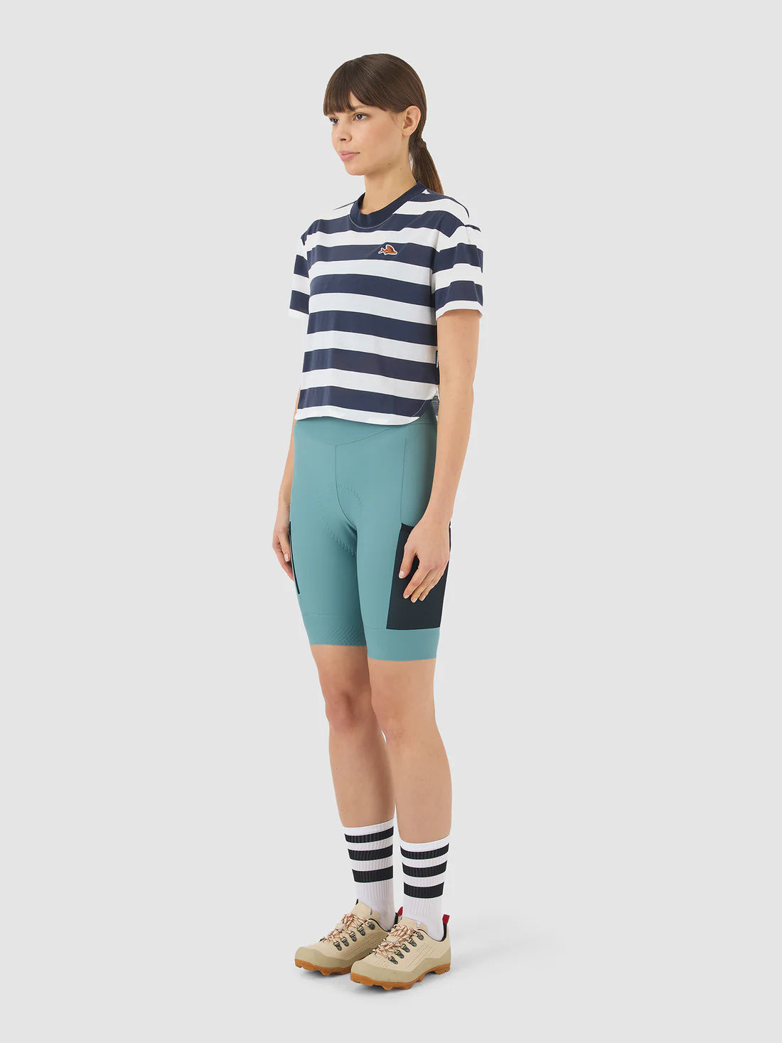 CAFE DU CYCLISTE Sandrine Women Cycling Jersey - Mariniere Navy/White