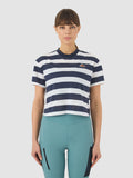 CAFE DU CYCLISTE Sandrine Women Cycling Jersey - Mariniere Navy/White