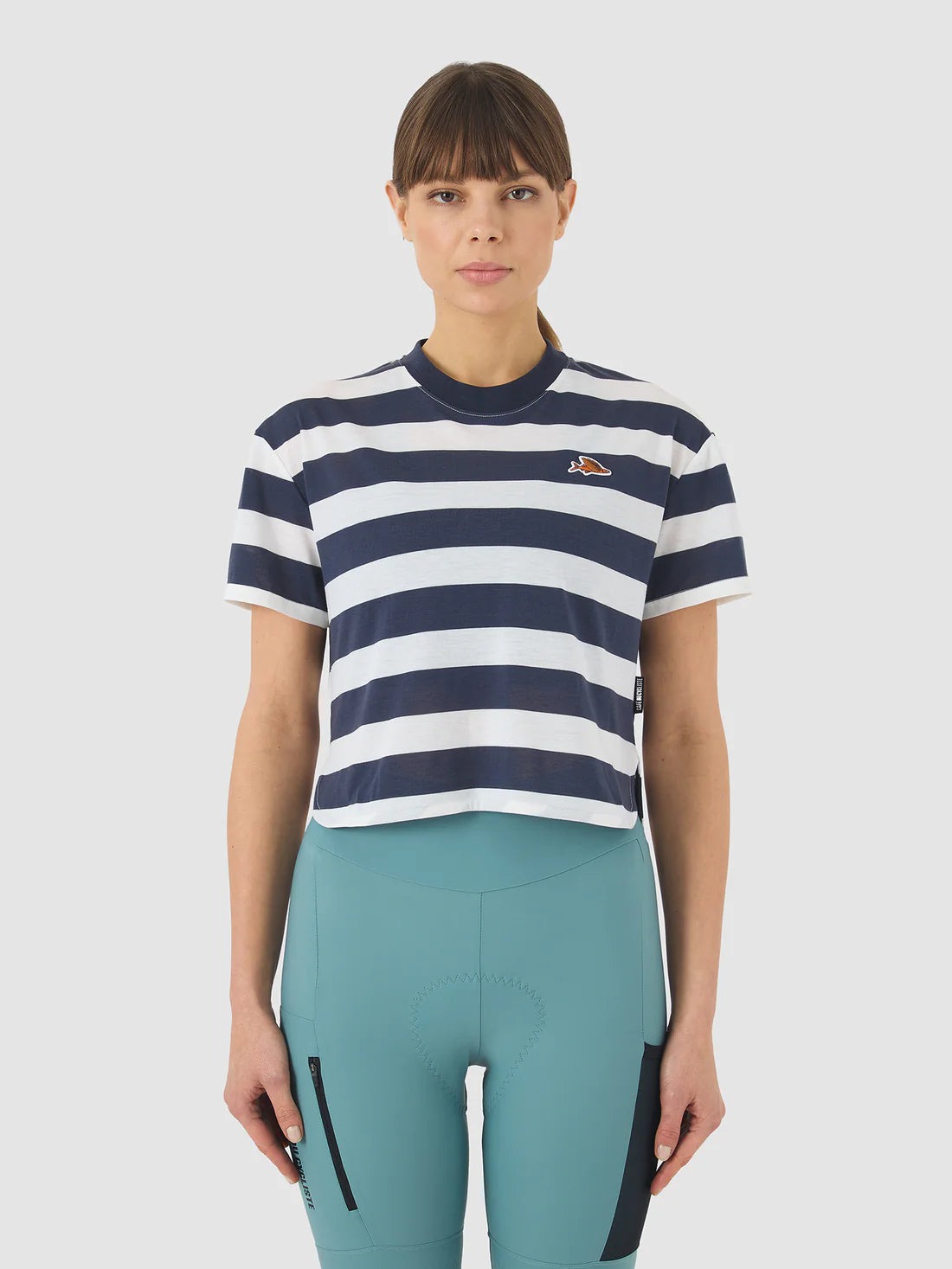 CAFE DU CYCLISTE Sandrine Women Cycling Jersey - Mariniere Navy/White