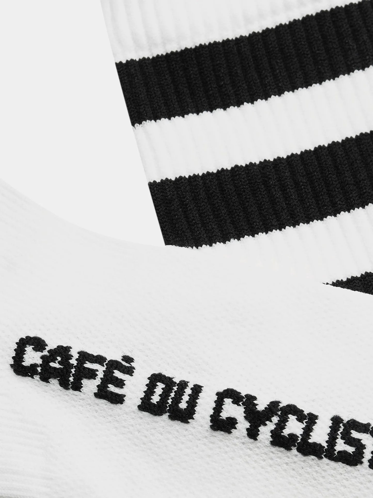 CAFE DU CYCLISTE Skate Socks - Black/White