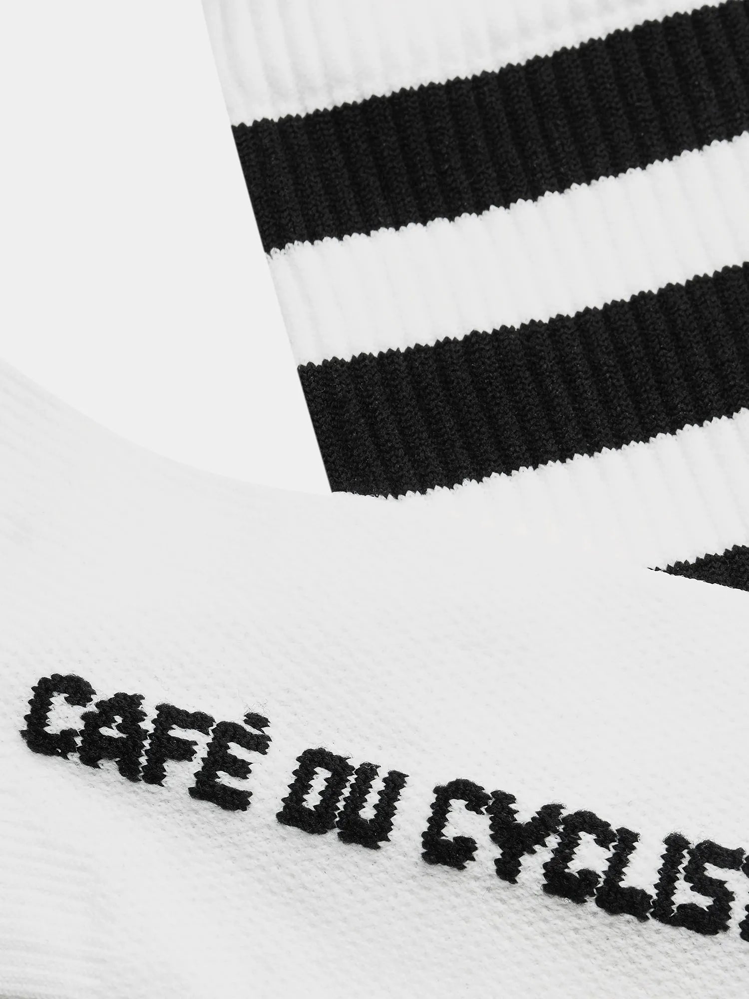CAFE DU CYCLISTE Skate Socks - Black/White