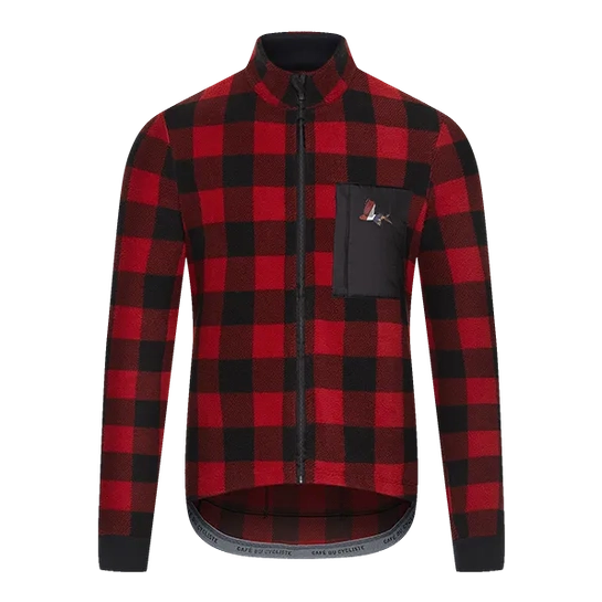 CAFE DU CYCLISTE Solange Fleece Jersey - Red/Black