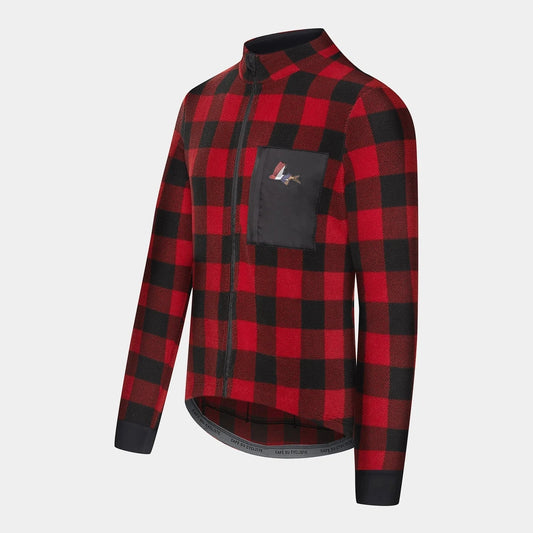 CAFE DU CYCLISTE Solange Fleece Jersey - Red/Black