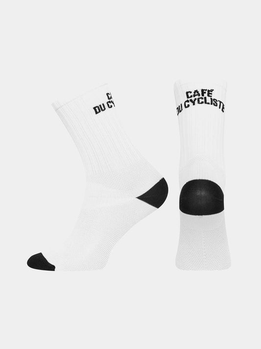 CAFE DU CYCLISTE Solid Socks - White