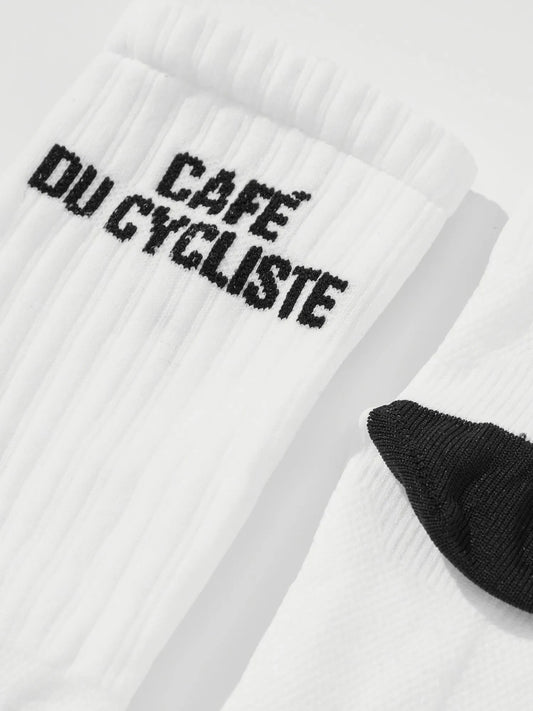 CAFE DU CYCLISTE Solid Socks - White