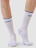 CAFÉ DU CYCLISTE Summer Motto Socks - Violet White
