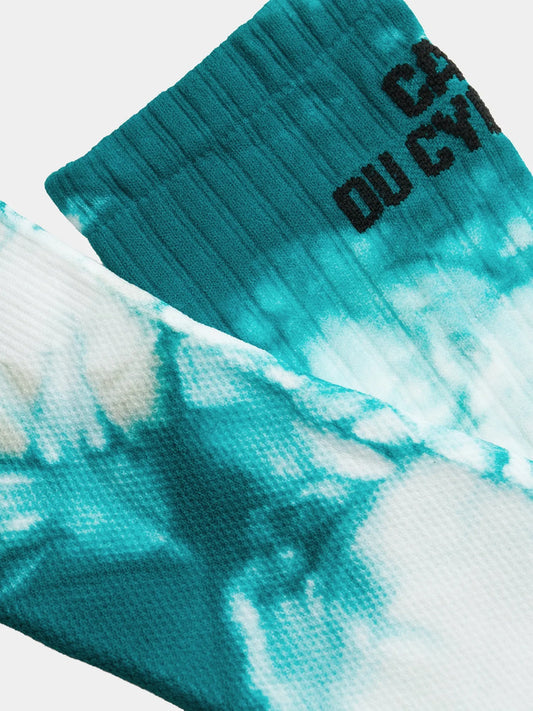 CAFÉ DU CYCLISTE Tie Dye Socks - Dark Sea