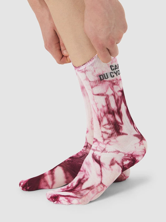 CAFÉ DU CYCLISTE Tie Dye Socks - Ultra Violet