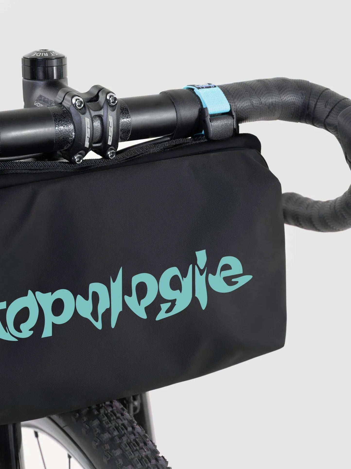 CAFÉ DU CYCLISTE Topologie Large Bottle Sacoche - Black Mint