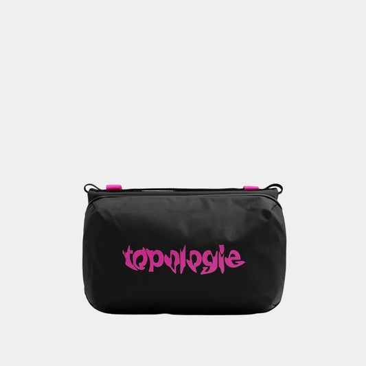 CAFÉ DU CYCLISTE Topologie Large Bottle Sacoche - Black Fuchsia