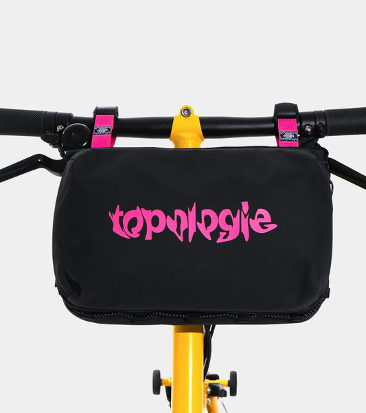 CAFÉ DU CYCLISTE Topologie Large Bottle Sacoche - Black Fuchsia