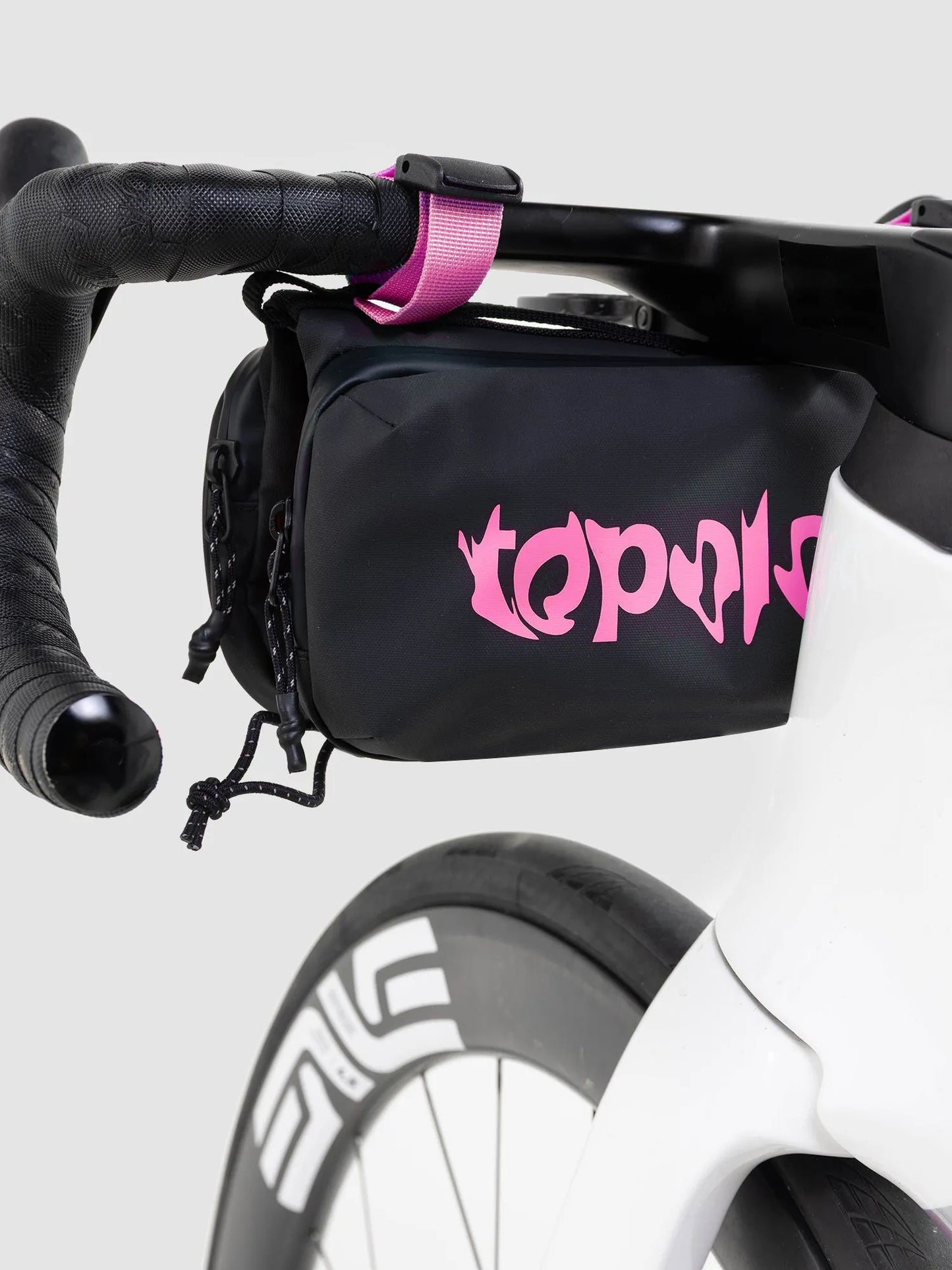 CAFÉ DU CYCLISTE Topologie Medium Bottle Sacoche - Black Fuchsia
